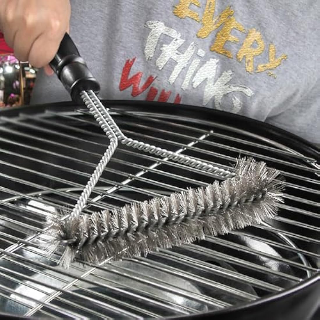 Jolof Store 2-in-1 BBQ Grill Brush and Scraper - Stainless Steel Kit