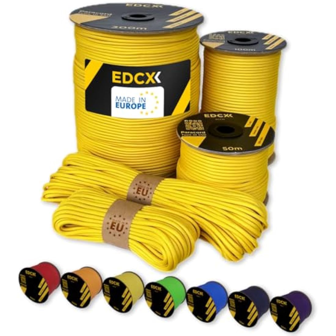 EDCX 550 Paracord Type III – 4mm Nylon Rope for DIY, Camping & Survival
