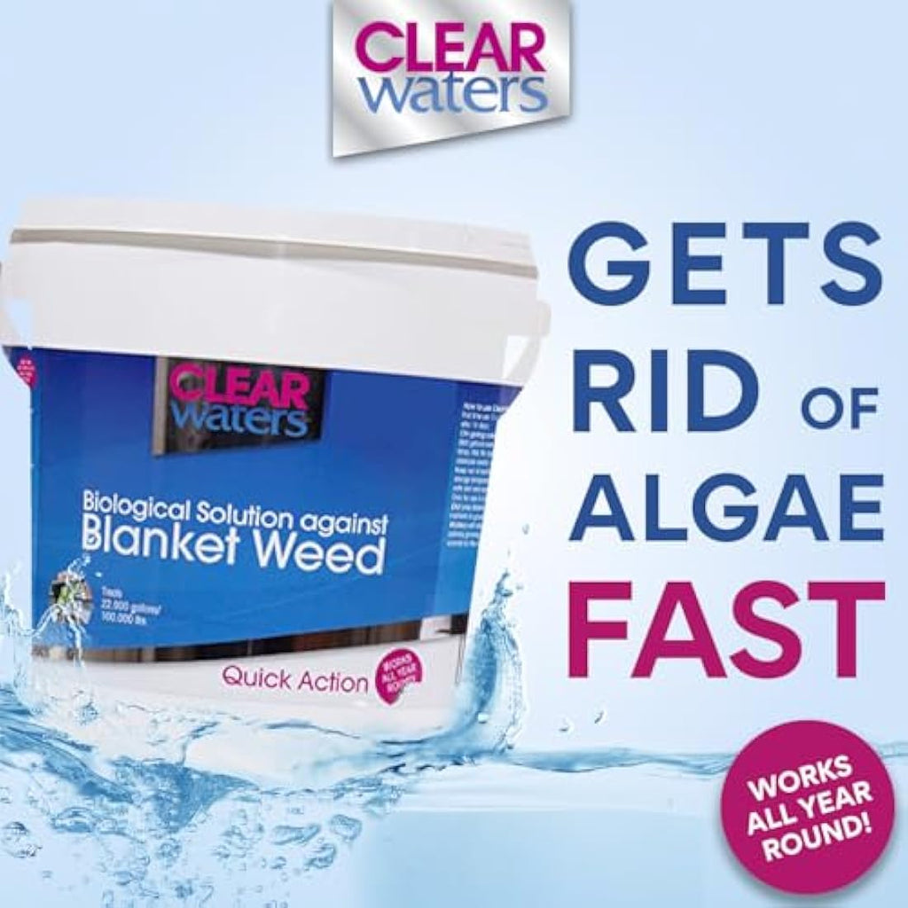 ClearWaters Blanket Weed Treatment – 10L Fish Safe Pond Algae Cleaner