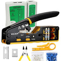 Solsop RJ45 Pass Through Crimp Tool Kit with Ethernet Tester & Connectors