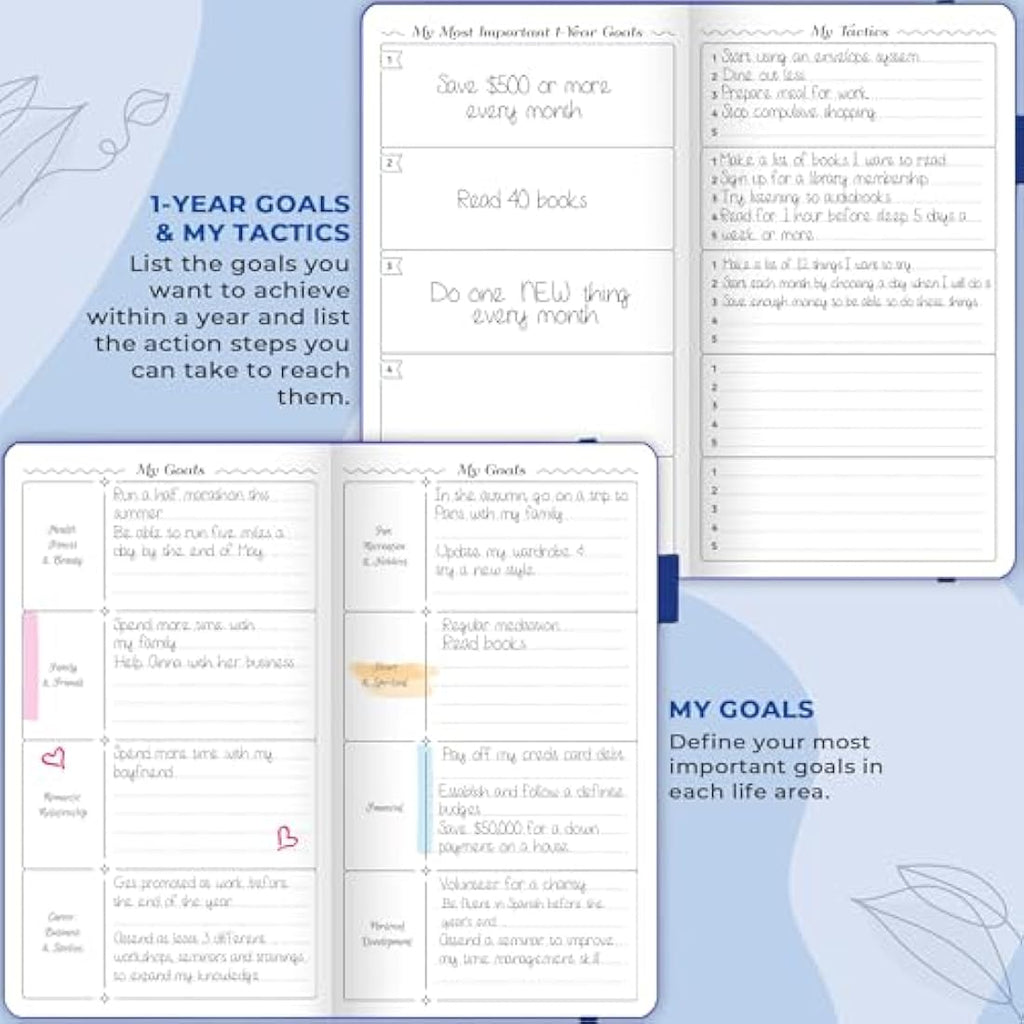 GoGirl Undated Pocket Weekly Planner – Goal Organizer & Agenda, Royal Blue