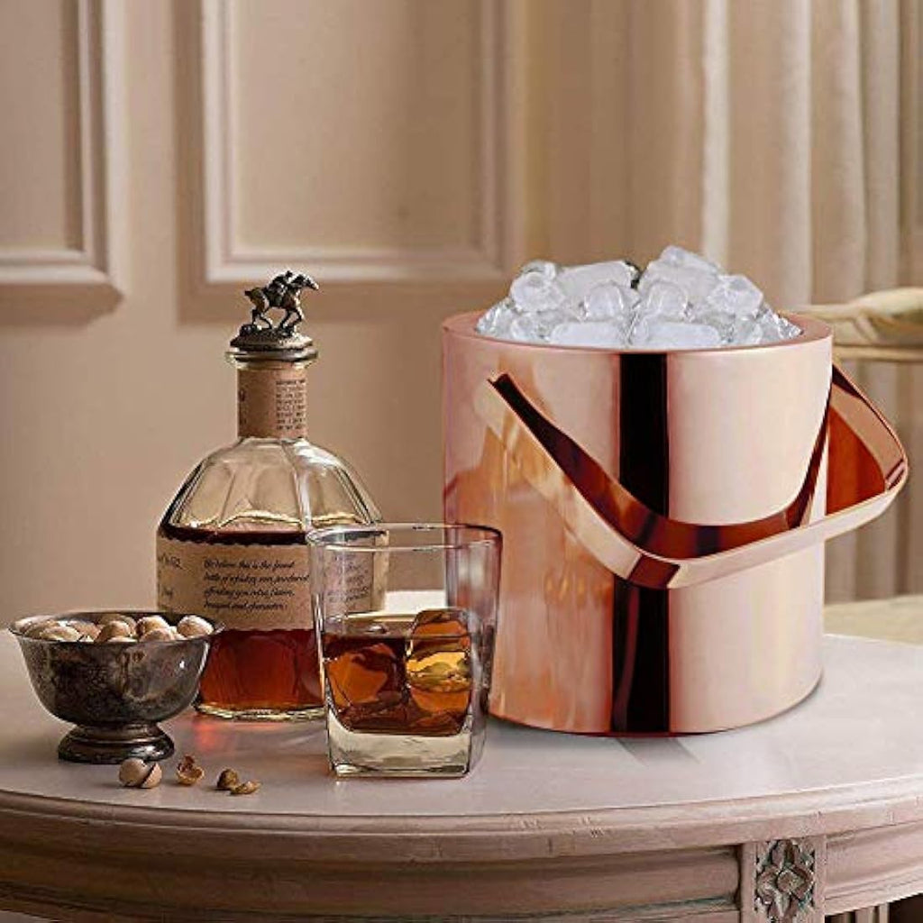 VINN DUNN 1.2L Insulated Ice Bucket – Double Walled Sunset Gold