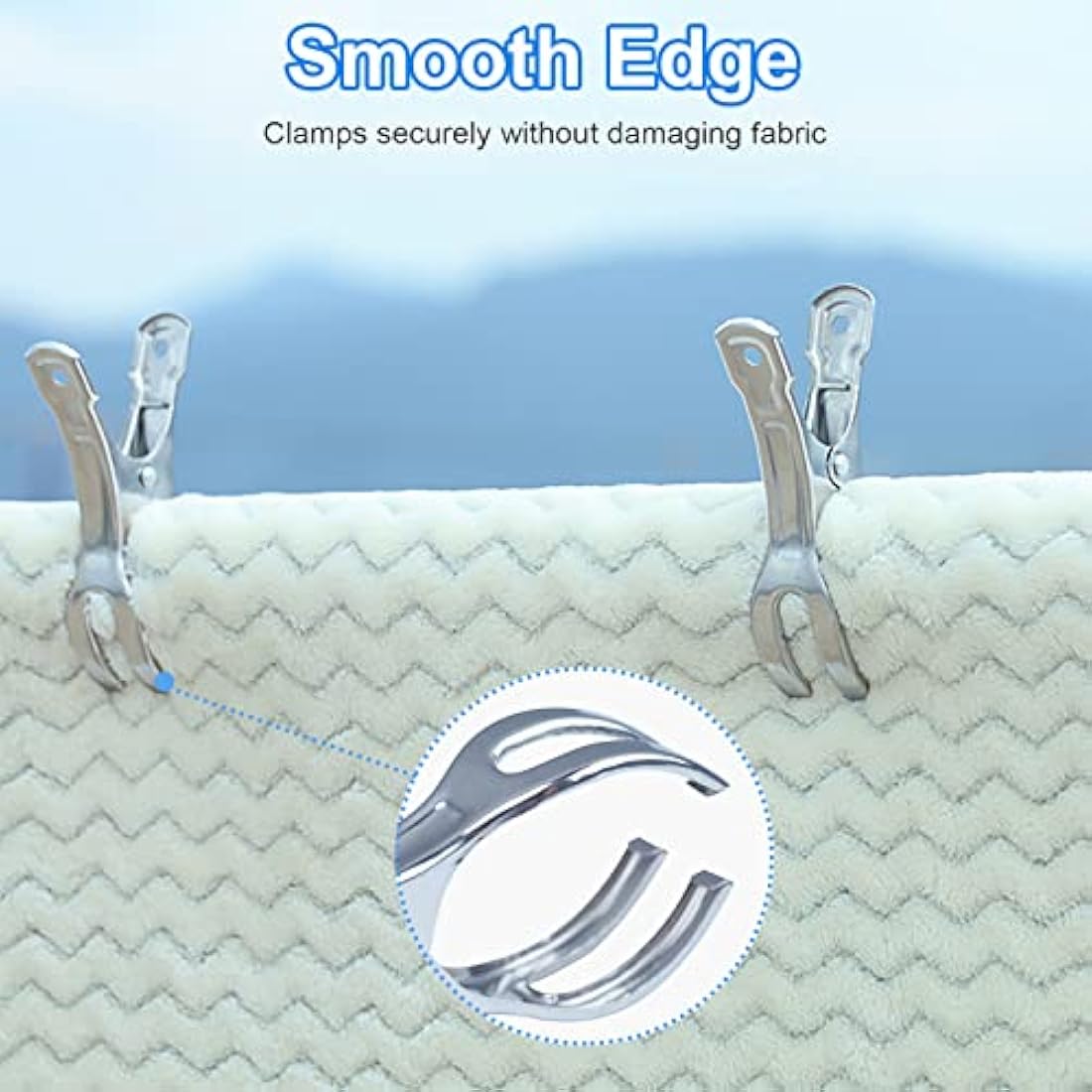 Stainless Steel Beach Towel Pegs – 10 Pack Heavy Duty Clips
