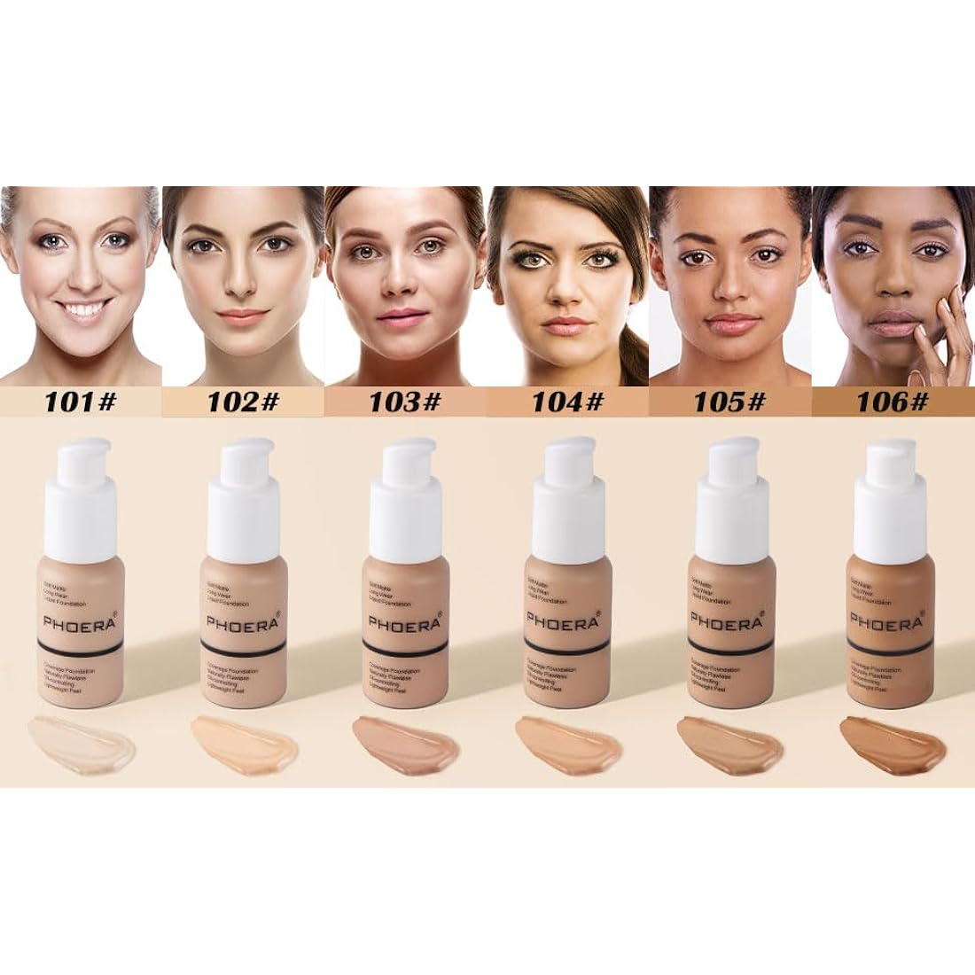 PHOERA Full Coverage Foundation – Soft Matte Oil Control Makeup 30ml