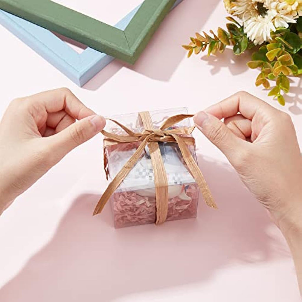 BENECREAT 30PCS Clear PVC Favor Boxes – 7x7x7cm Transparent Gift Cubes