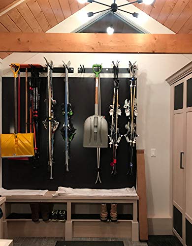 StoreYourBoard Heavy Duty Steel Ski Wall Rack - Holds 8 Pairs