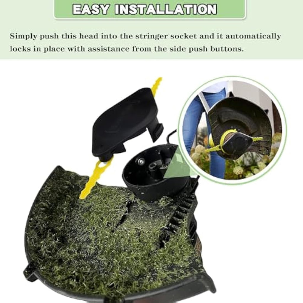 FourShow Bladed Trimmer Head with 20 Replacement Blades for Ryobi