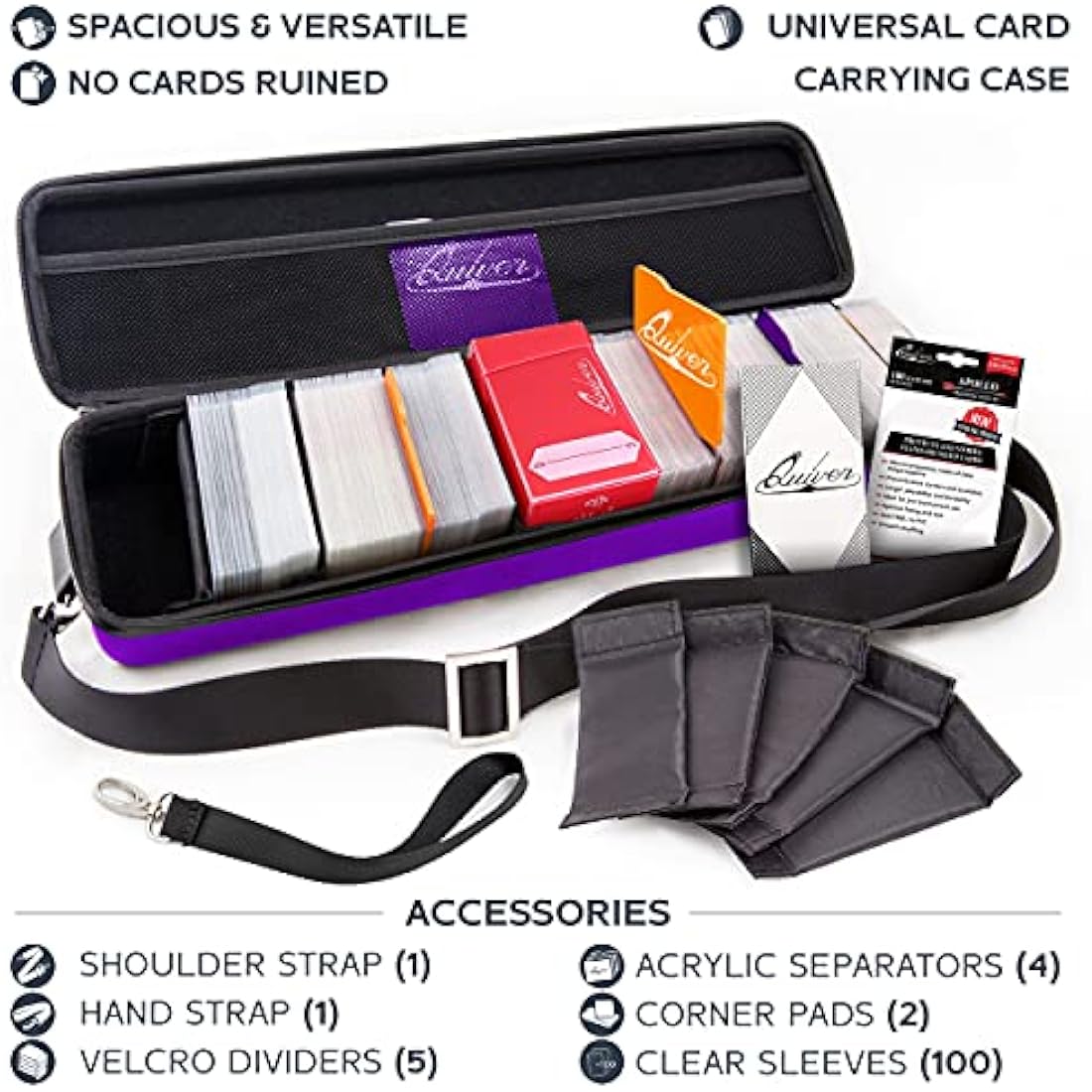 Quiver Time Purple Card Carrying Case | TCG Deck Box Holder for MTG