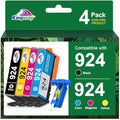 Kingway 924 Ink Cartridges for HP OfficeJet Pro 8120e 8130e | 4-Pack No Chip