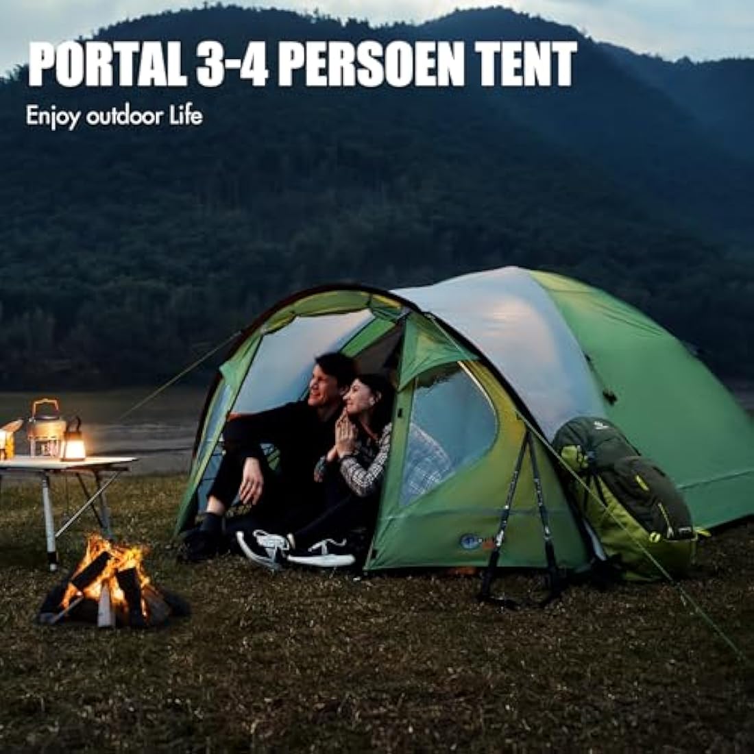 Portal 3-4 Person Dome Camping Tent | 4000mm Waterproof with Porch