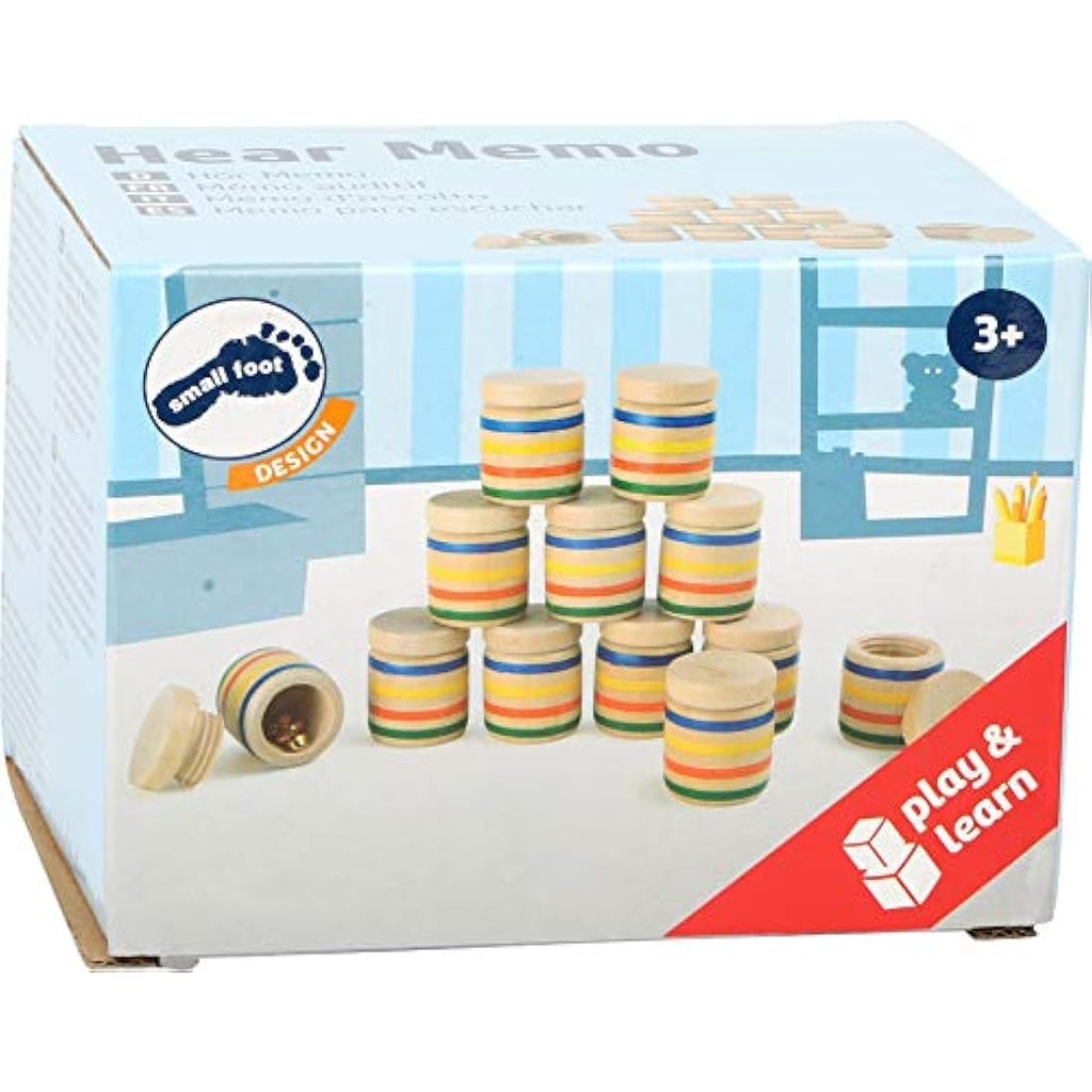 Small Foot Wooden Hearing Memory Sensory Game - 12 Piece Auditory Toy