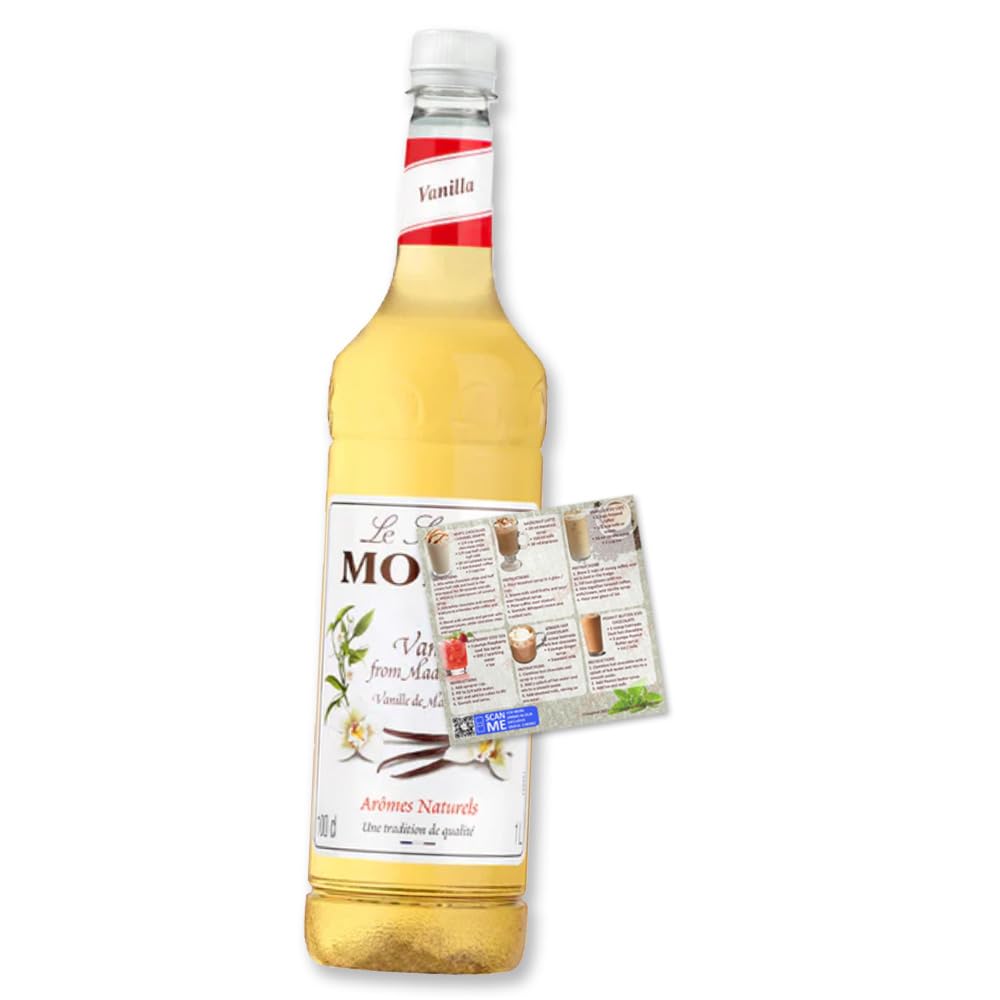 Monin Vanilla Coffee Syrup 1L – Premium Madagascan Vegan Mixer