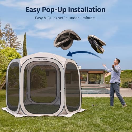 East Oak Pop-Up Screen House Tent | 10x10 FT Portable Outdoor Canopy