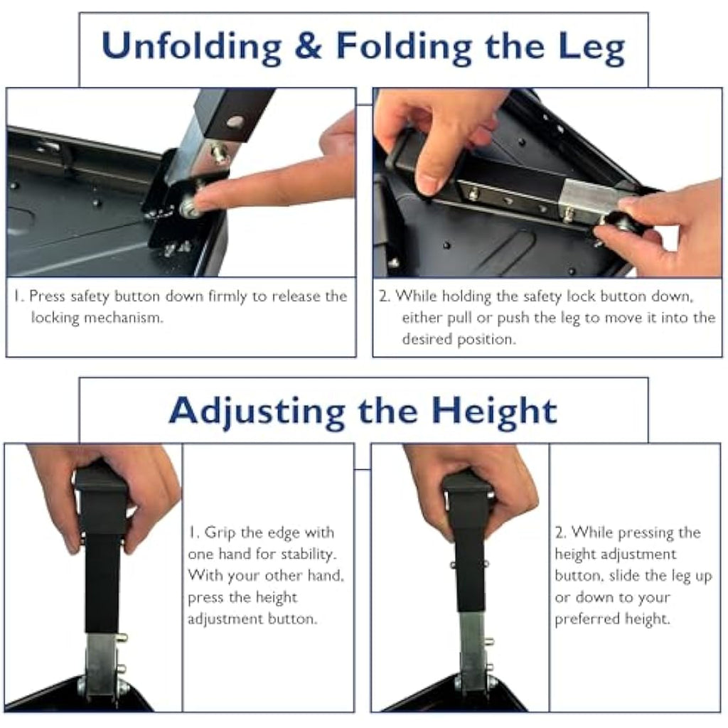 BONTEC 3-Level Height Adjustable Folding Step Stool | 150kg Capacity