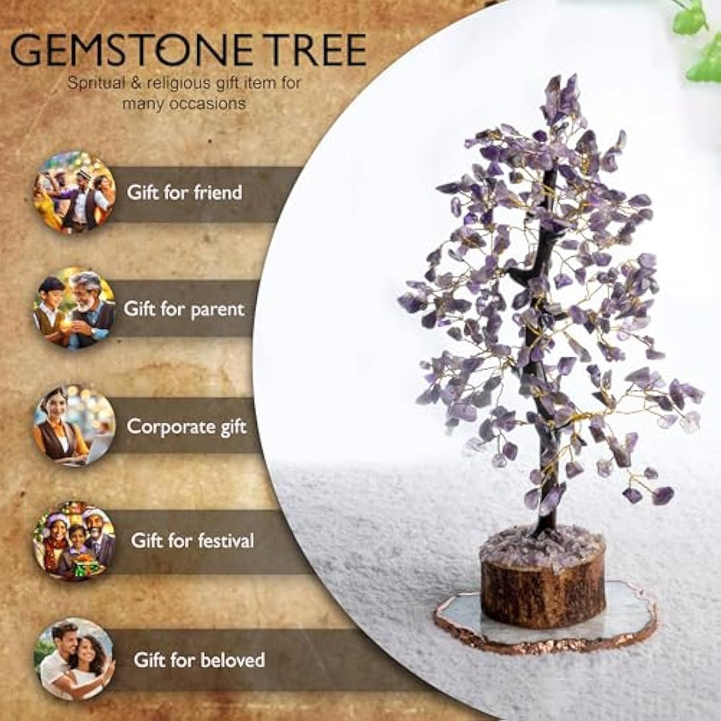 Amethyst Crystal Tree – Handmade Feng Shui Money Tree Decor