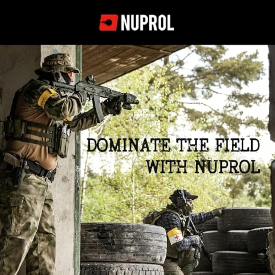 NUPROL Large Wheeled Hard Rifle Case with Wave Foam - IP67 Rated