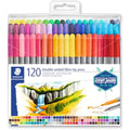 Staedtler Double-Ended Fibre-Tip Pens - Assorted Colors (Pack of 120)