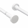 Goowin Extendable Shower Curtain Pole | 82-165cm No Drill White Rod