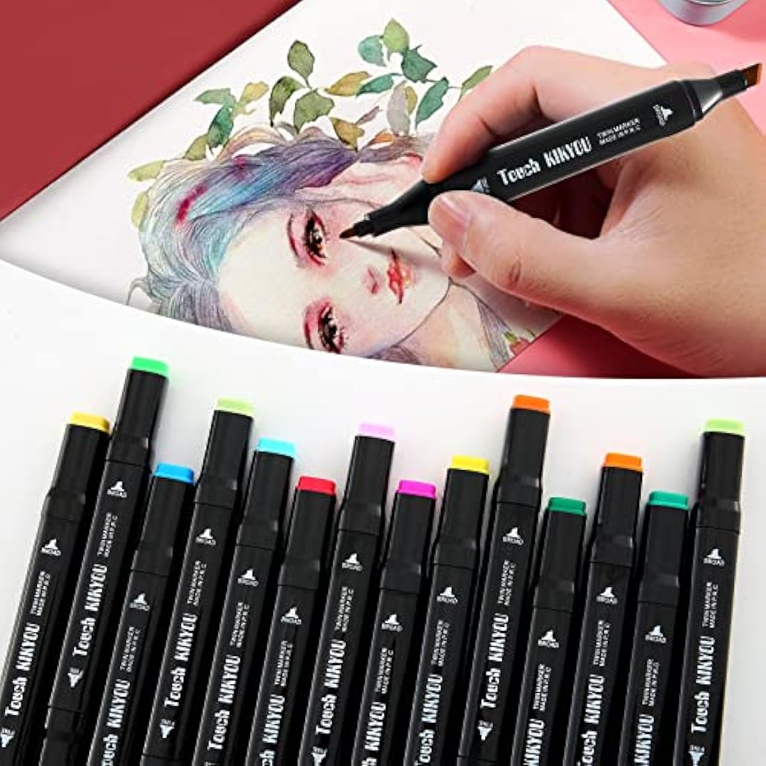 SOSINYA 168 Colors Dual Tip Art Markers Set for Drawing and Manga