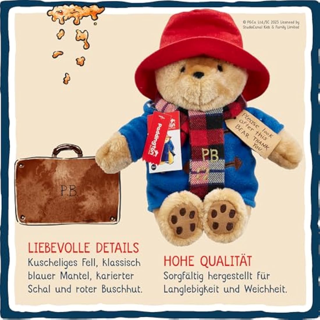 Rainbow Designs Paddington Bear Plush Toy – Large Collectible Teddy
