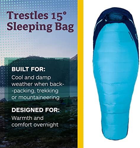 Marmot Women's Trestles 15 Mummy Sleeping Bag – 3-Season Lightweight
