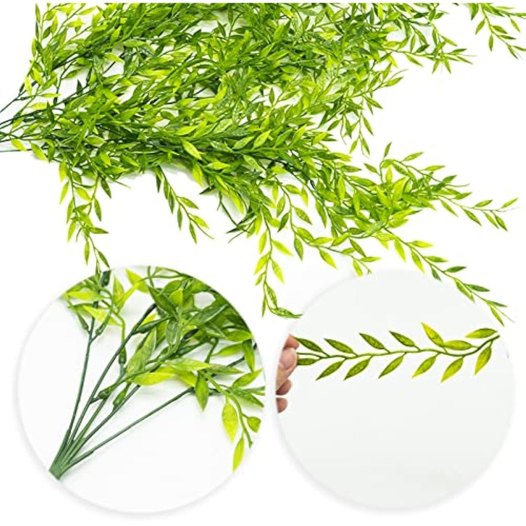 Jolof Store 2-Pack Artificial Hanging Ivy Plants | Faux Willow Leaf Vines