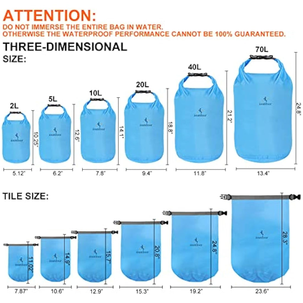 Jolof Store Waterproof Dry Bag – Lightweight Compression Sack for Kayaking
