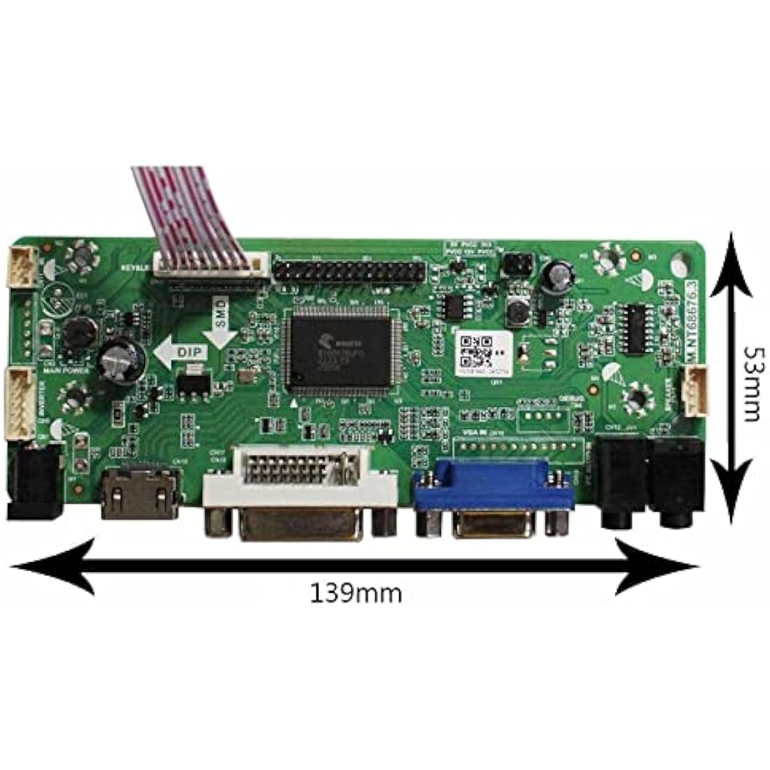 VSDISPLAY LCD Controller Board for 1920x1080 40-Pin LVDS | DVI VGA Audio