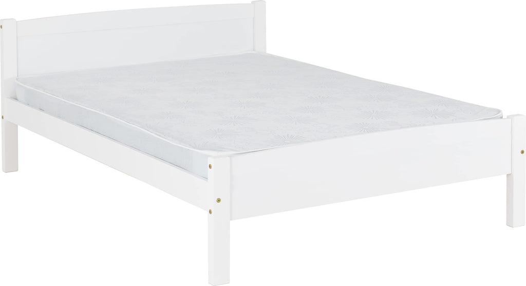 Seconique Amber 4'6" Double Bed in White
