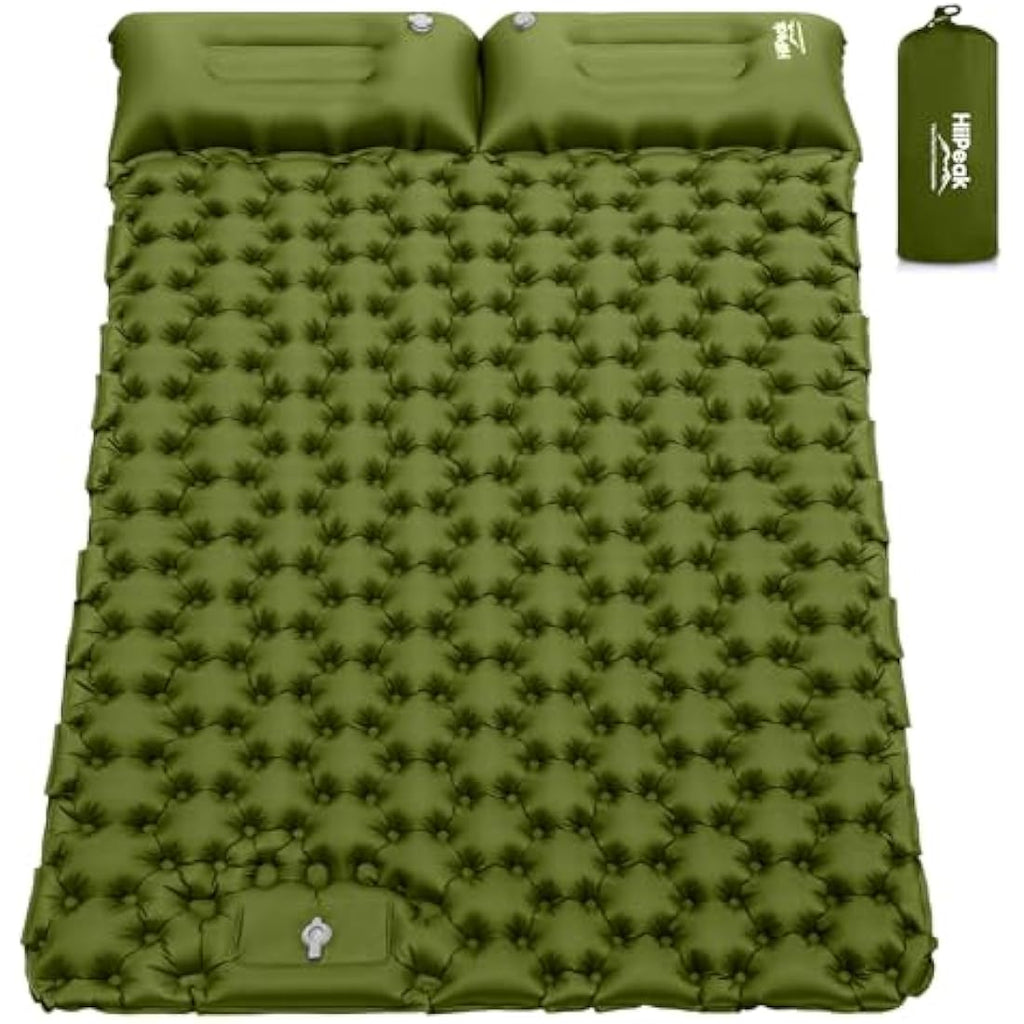 HiiPeak Double Camping Sleeping Pad | Ultralight Inflatable Mat with Pillow