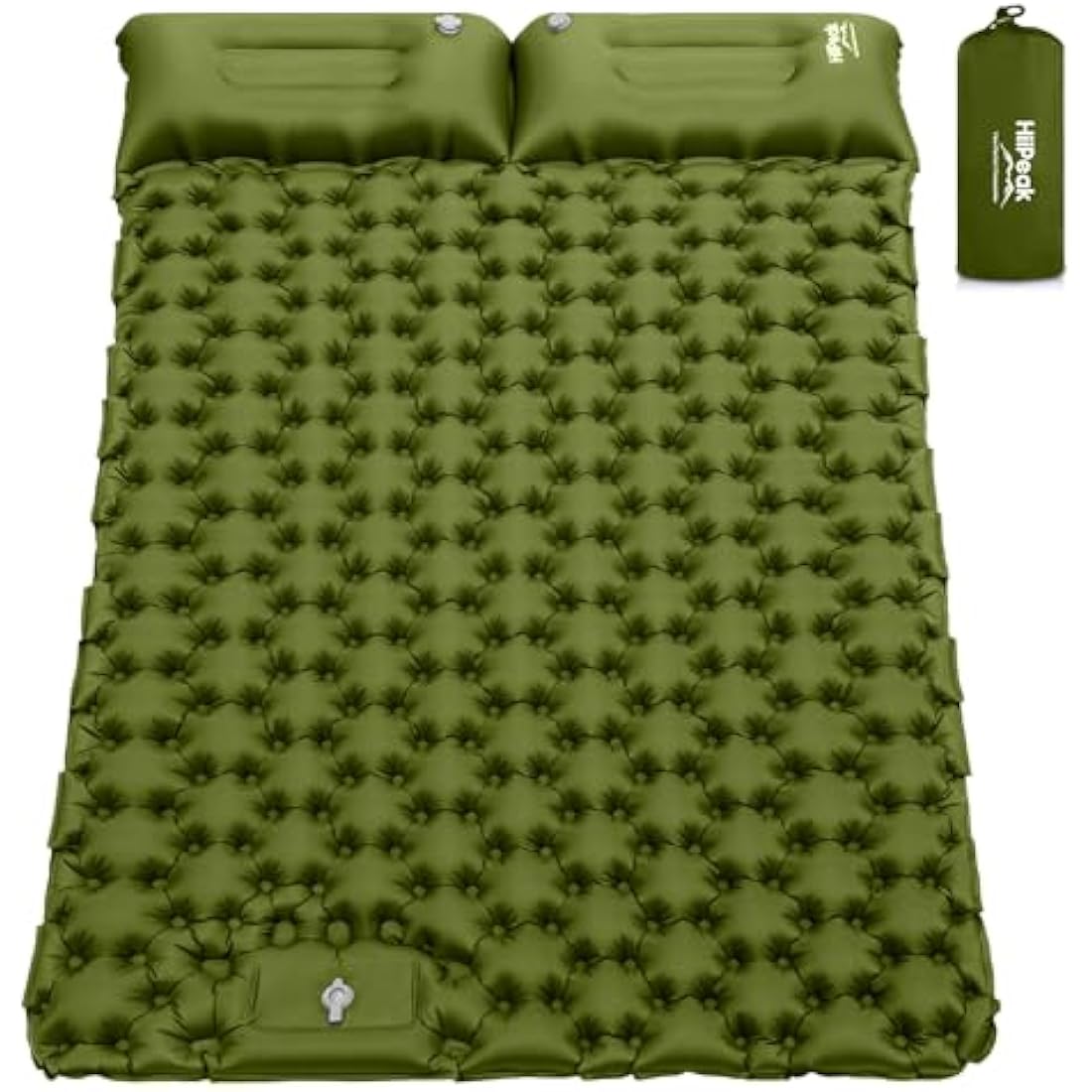HiiPeak Double Camping Sleeping Pad | Ultralight Inflatable Mat with Pillow