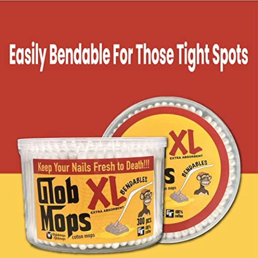 Glob Mops Bendable XL Cotton Swabs 6-Pack Bundle - 1800 Total Mops