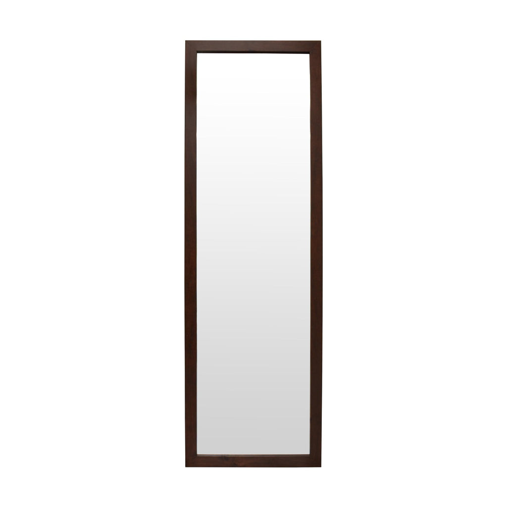 Full Length Wooden Wall Mirror – Wenge Brown – 35x110cm