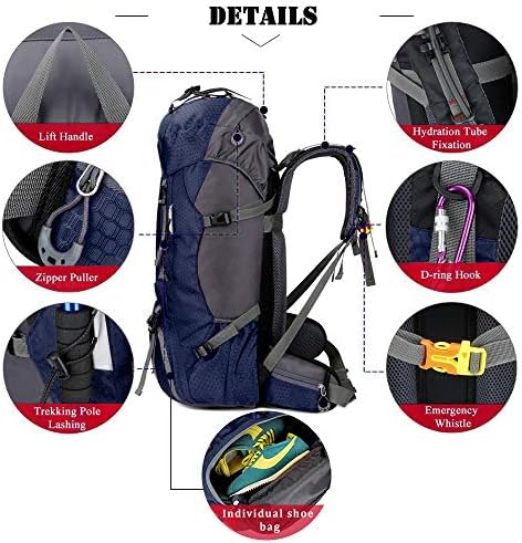 60L Waterproof Hiking Backpack – Lightweight Foldable Daypack