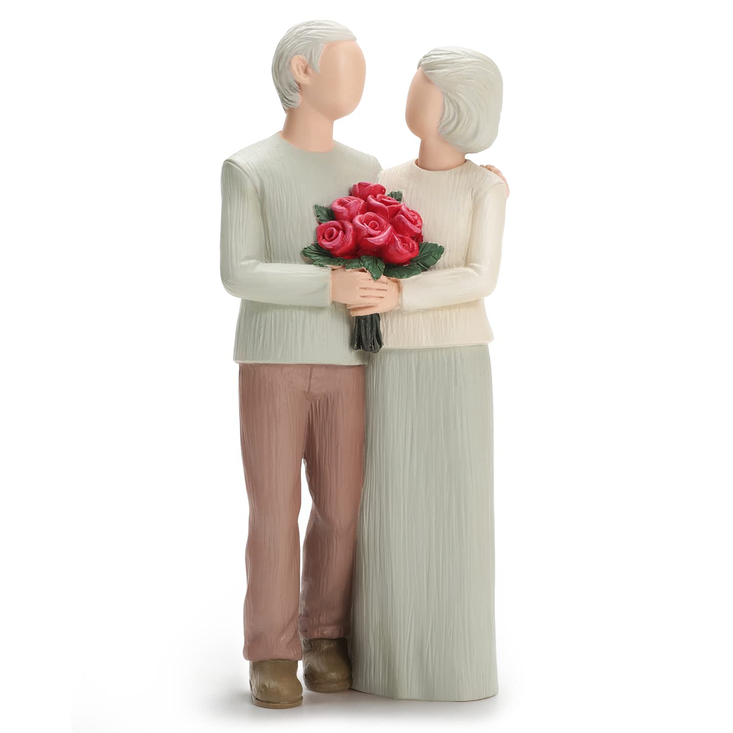 Carracci Loving Elderly Couple Figurine – Hand-Painted Resin Anniversary Gift