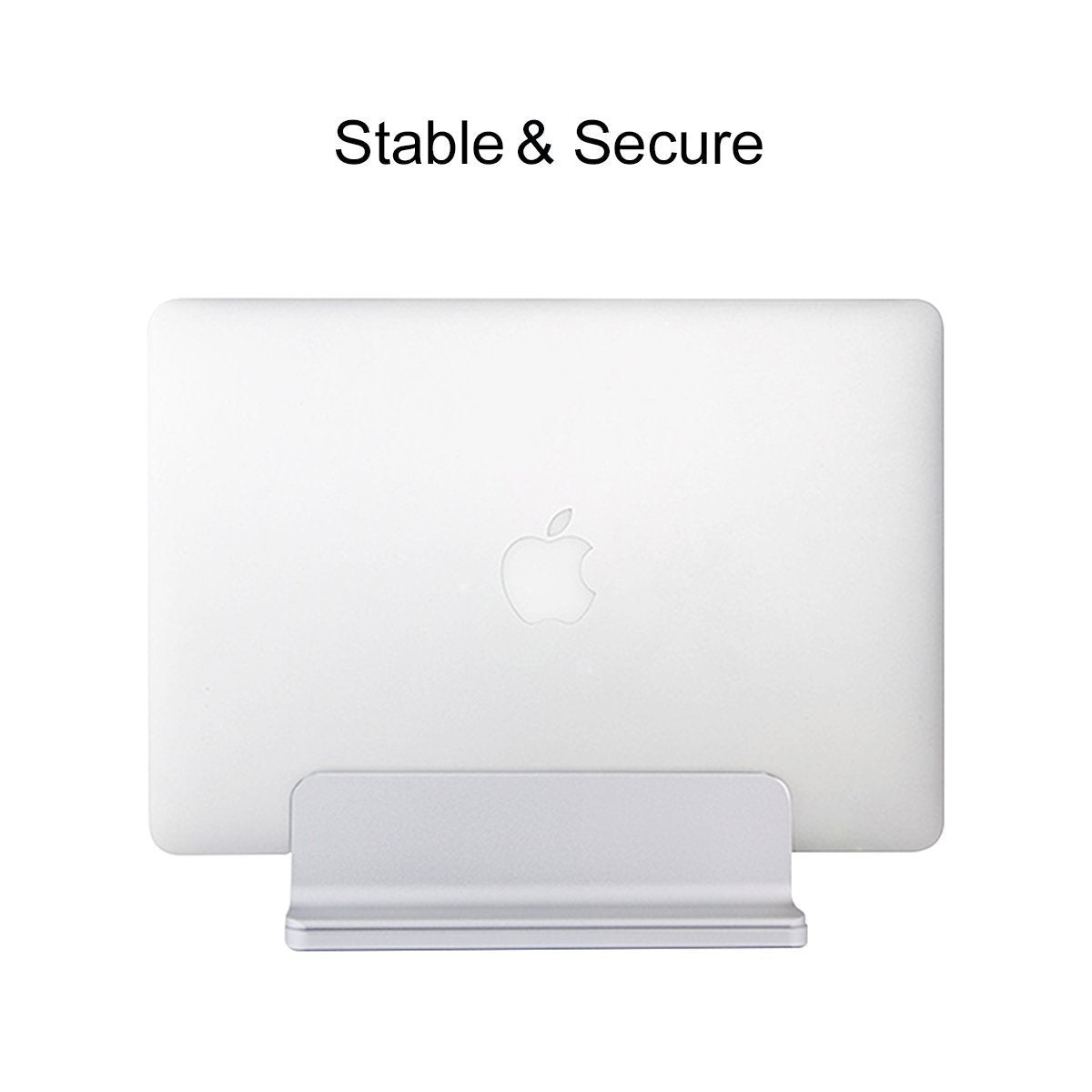 MOSISO Vertical Laptop Stand, Adjustable Aluminum Alloy Holder, Silver - image 2