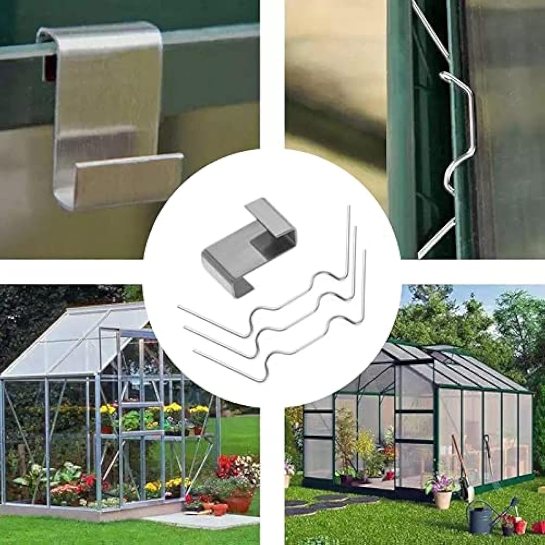 200pc Stainless Steel Greenhouse W & Z Glazing Clips