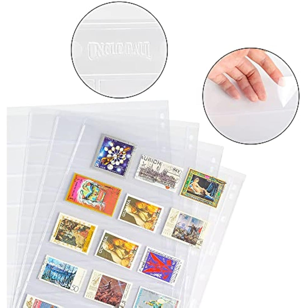 Clear Stamp Sleeves – 12 Pack Multi-Row Binder Inserts