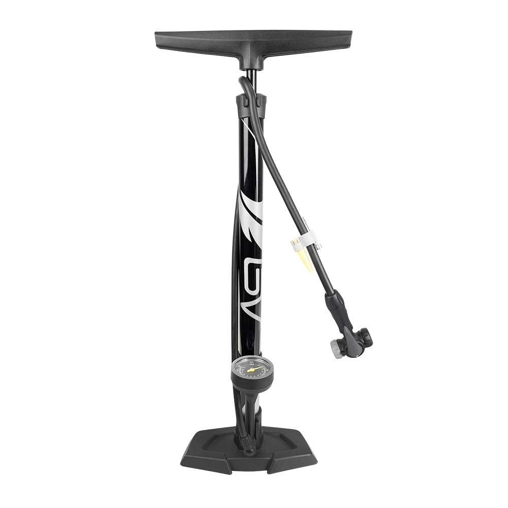 BV Steel Bike Floor Pump | 160 PSI Smart Valve for Presta & Schrader