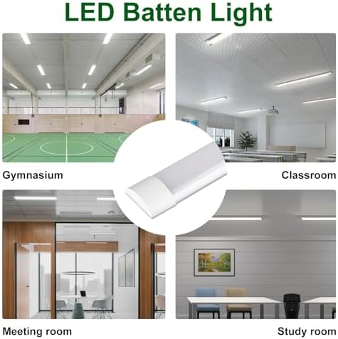 Jolof Store 4ft LED Batten Light | 36W 3600lm 4000K Surface Mount - 4 Pack