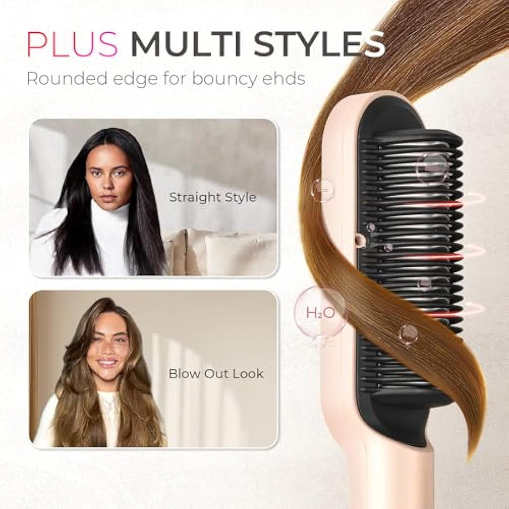 TYMO Hair Straightener Comb Plus | Nano Titanium Ionic Styling Brush