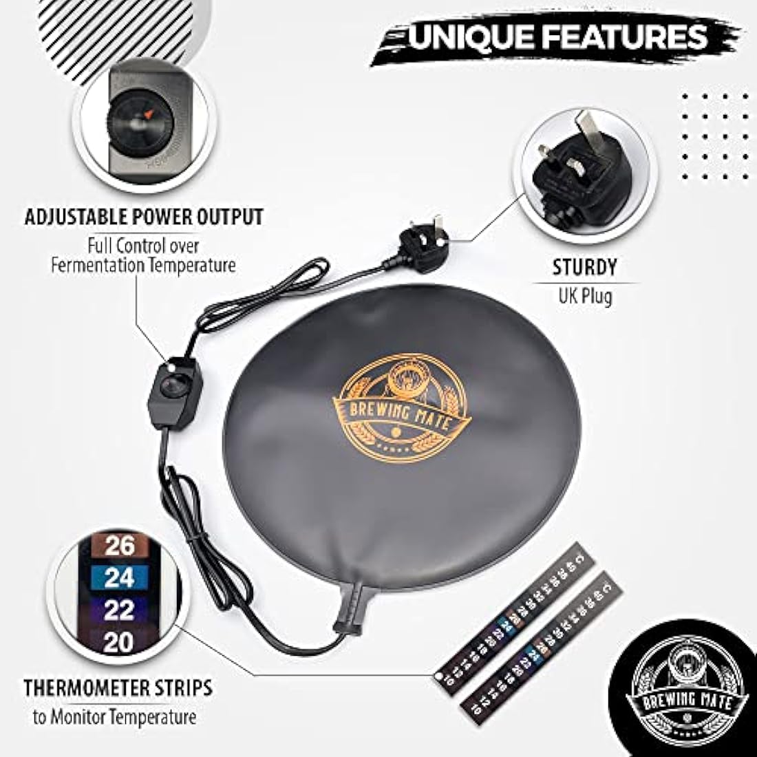 Brewing Mate Home Brew Heat Pad | Adjustable Fermentation Heater