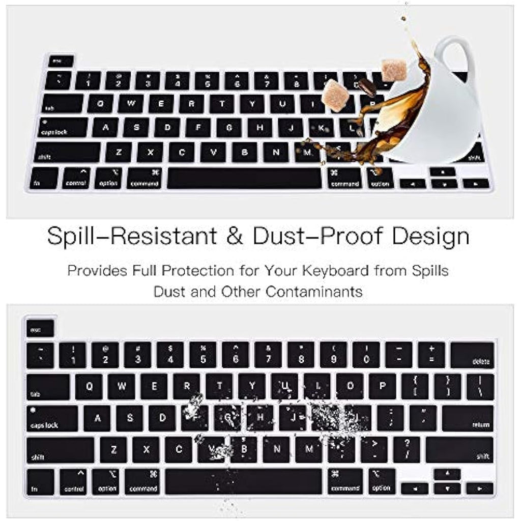 Silicone Keyboard Cover for MacBook Pro 13 & 16 Inch – Black