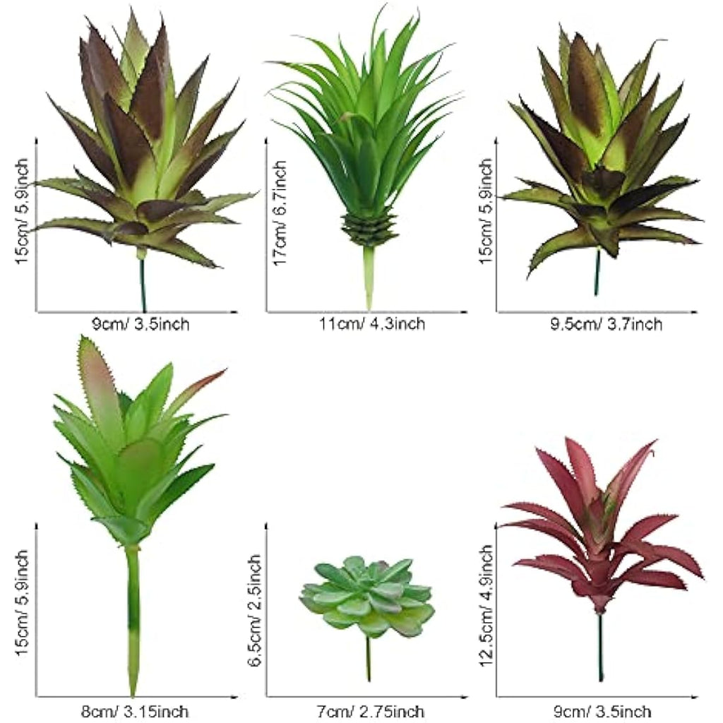 15 PCS Artificial Succulent Plants – Realistic Faux Greenery