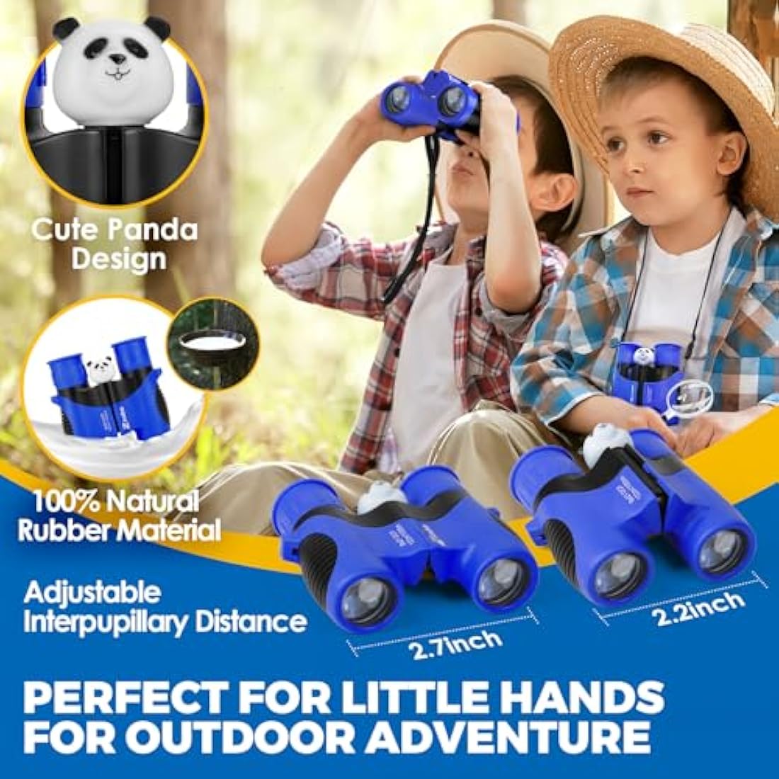 Jolof Store Kids Binoculars 8x21 High-Resolution Real Optics Set