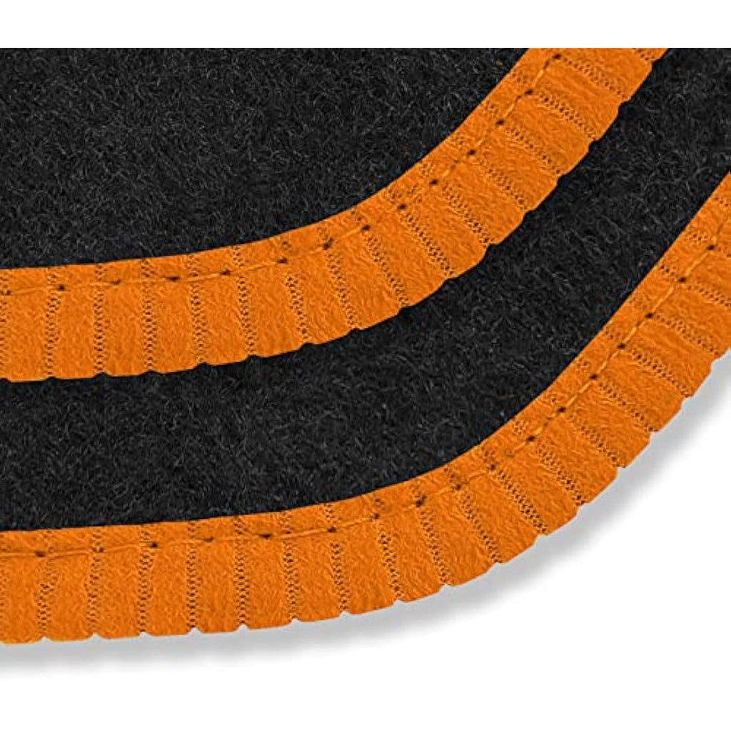 Jaguar E-PACE 2017-2021 Tailored Car Mats - Black Carpet Orange Trim