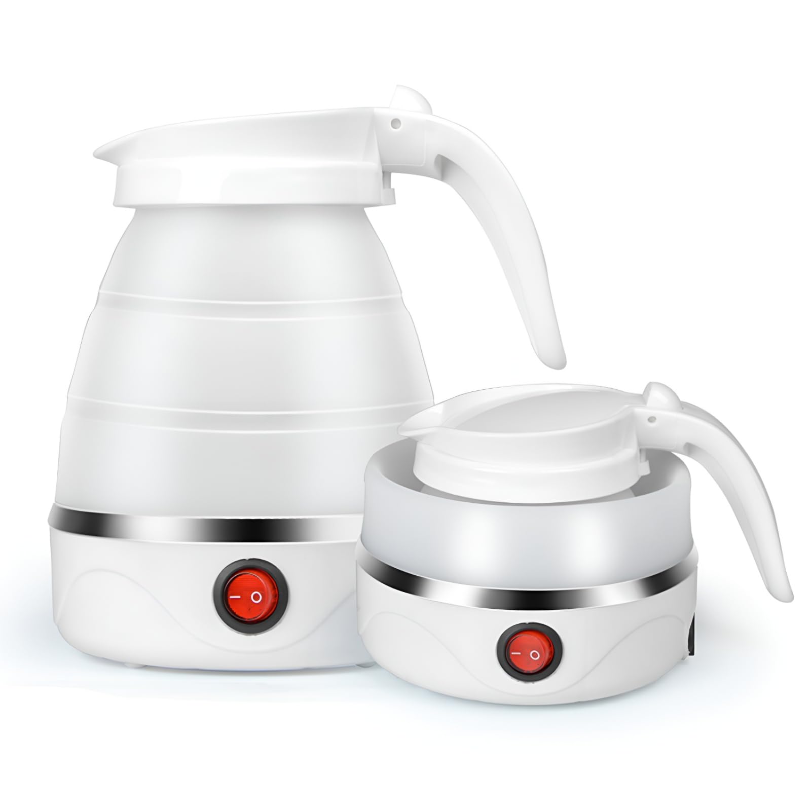 AHDXKUE Foldable Electric Kettle – 600ML Portable Silicone Travel Kettle