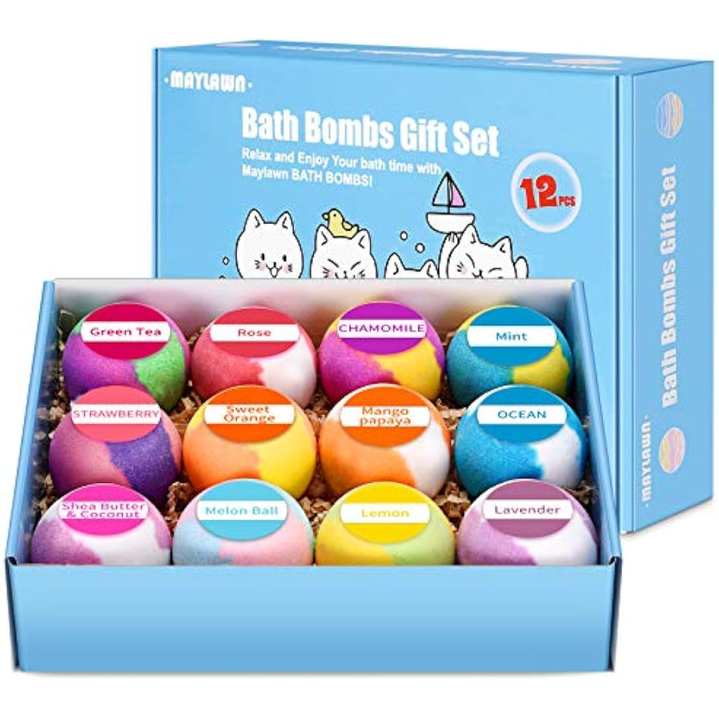 Jolof Store 12-Piece Organic Bath Bombs Gift Set | Vegan & Essential Oils