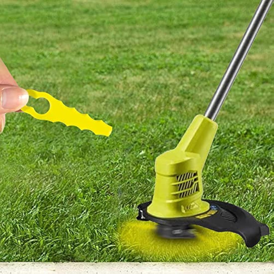 FourShow Bladed Trimmer Head with 20 Replacement Blades for Ryobi