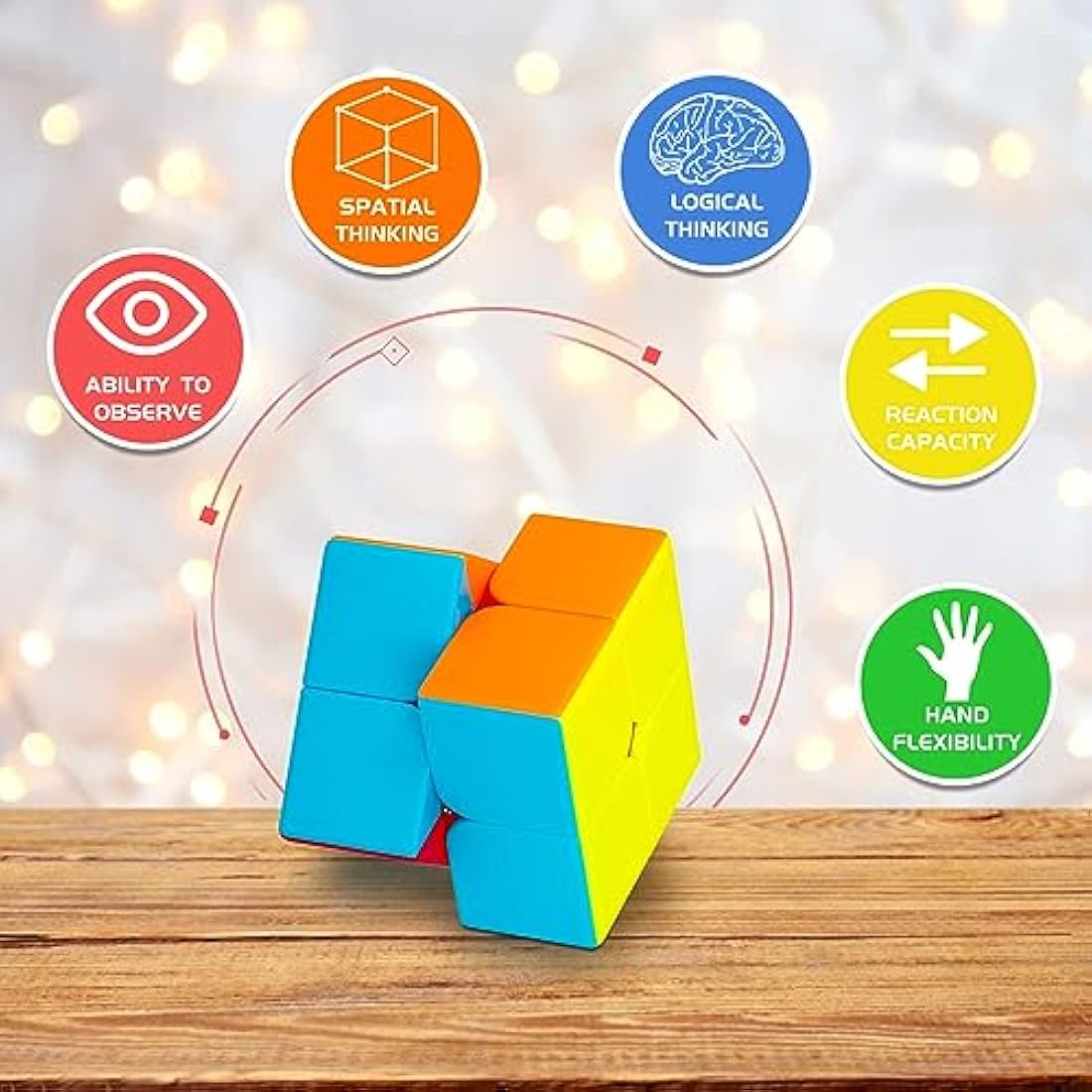 Coolzon Speed Cube Set | 4-Pack Stickerless Magic Cube Puzzle Toy
